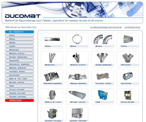 Acc�dez au site internet Ducomat qui est sp�cialis� en dust collection systems