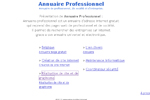 Annuaire d'adresse gratuit reprenant les adresses et page web de professionnels