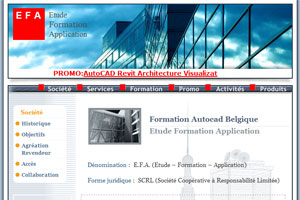 Acc�dez au site internet EFA le centre de formation Autocad
