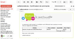 Paiement Ogone réussi reçu par email